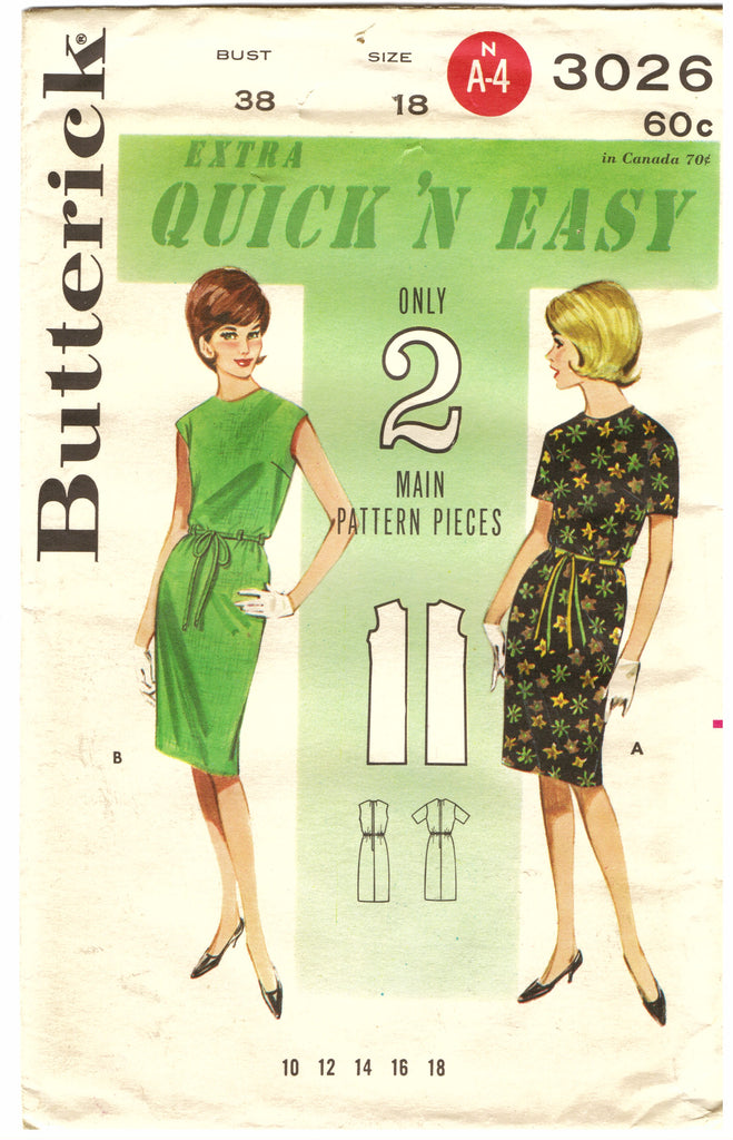 Butterick 3026 Dress Sewing Pattern - Hoglumps