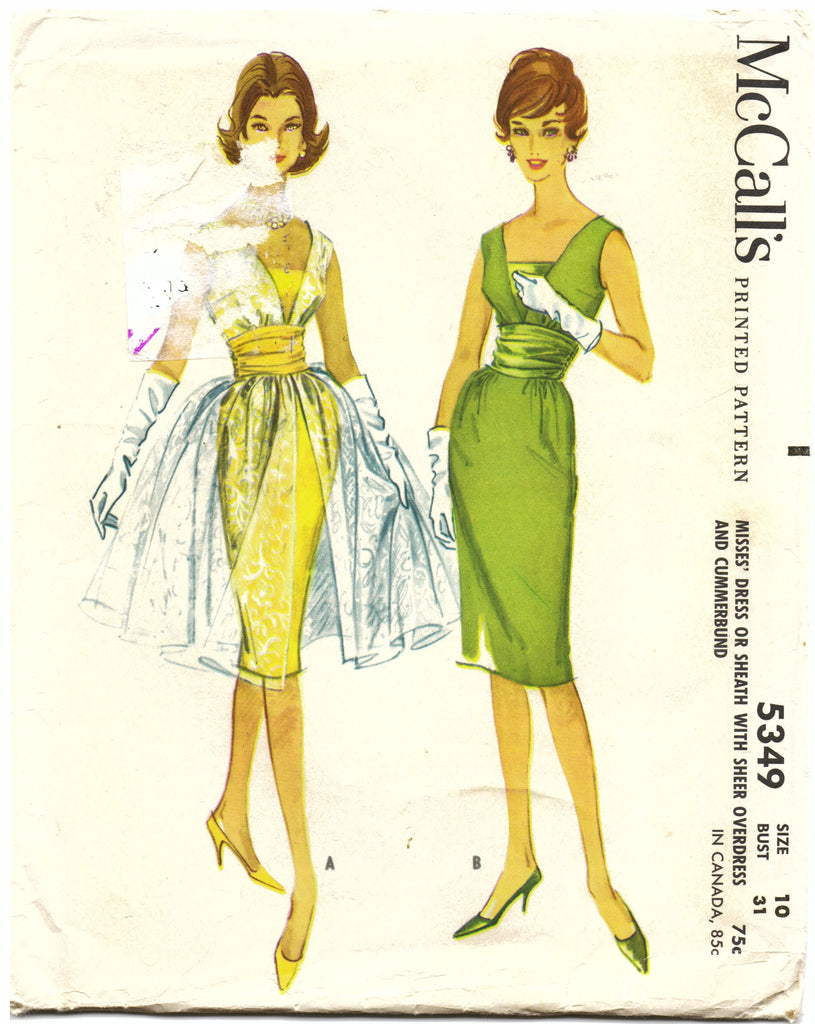 McCalls 5349 Coctail Dress Sewing Pattern - Hoglumps