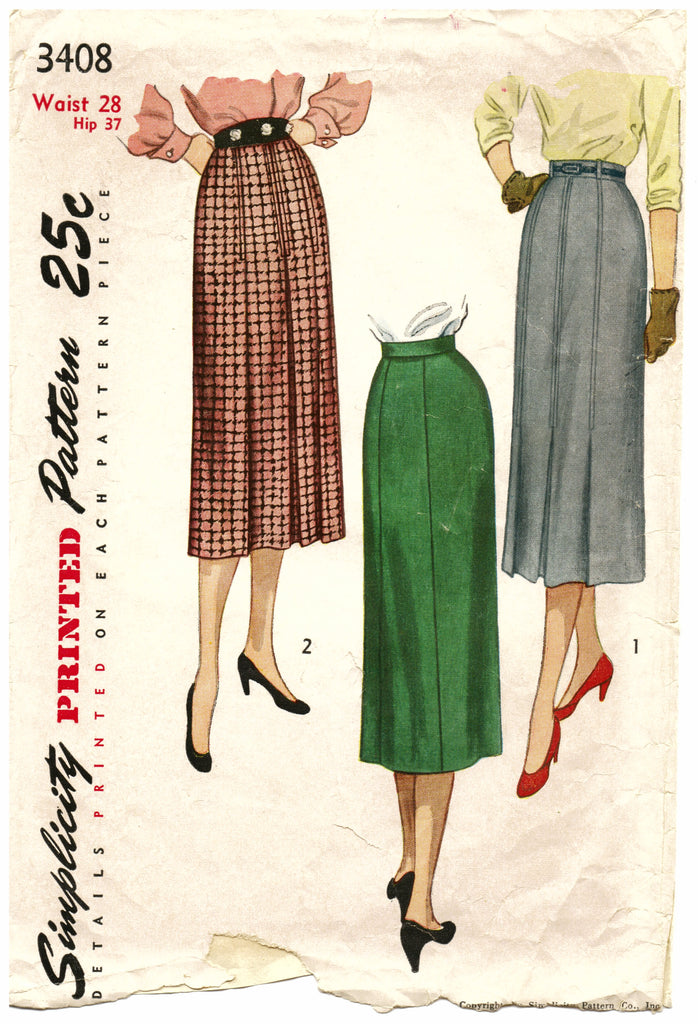 Simplicity 3408 Skirt Sewing Pattern - Hoglumps