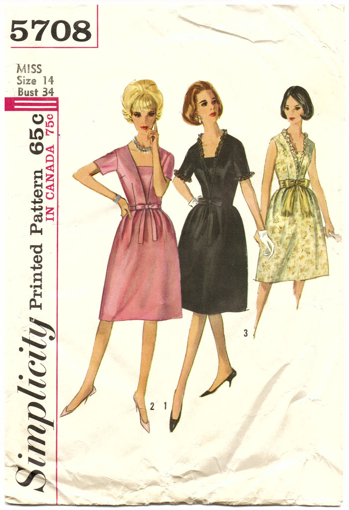 Simplicity 5708 Dress Sewing Pattern - Hoglumps
