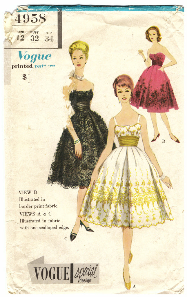 Vogue Special Design 4958 Sewing Pattern - Hoglumps