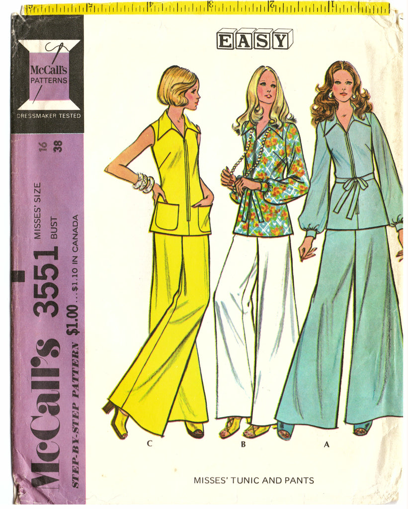 McCalls 3551 Two Piece Sewing Pattern - Hoglumps