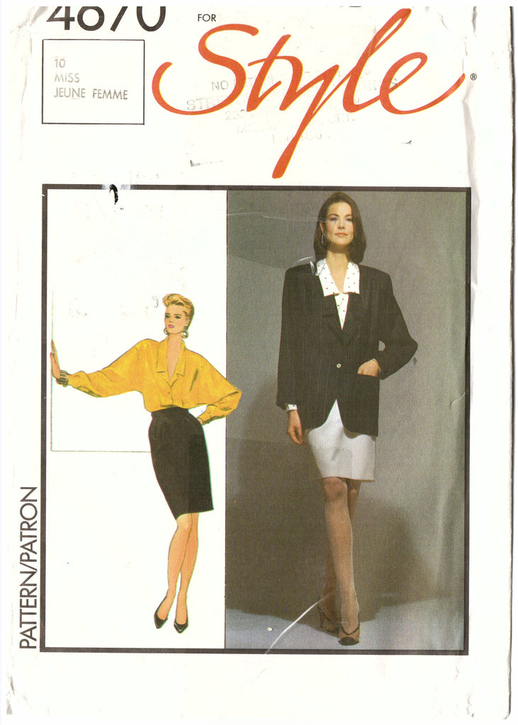 Style 4670 Business Suit Sewing Pattern - Hoglumps