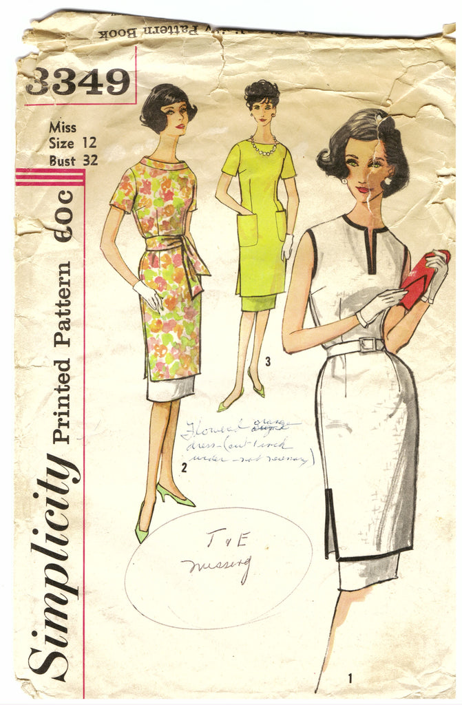 Simplicity 3349 Dress Sewing Pattern - Hoglumps