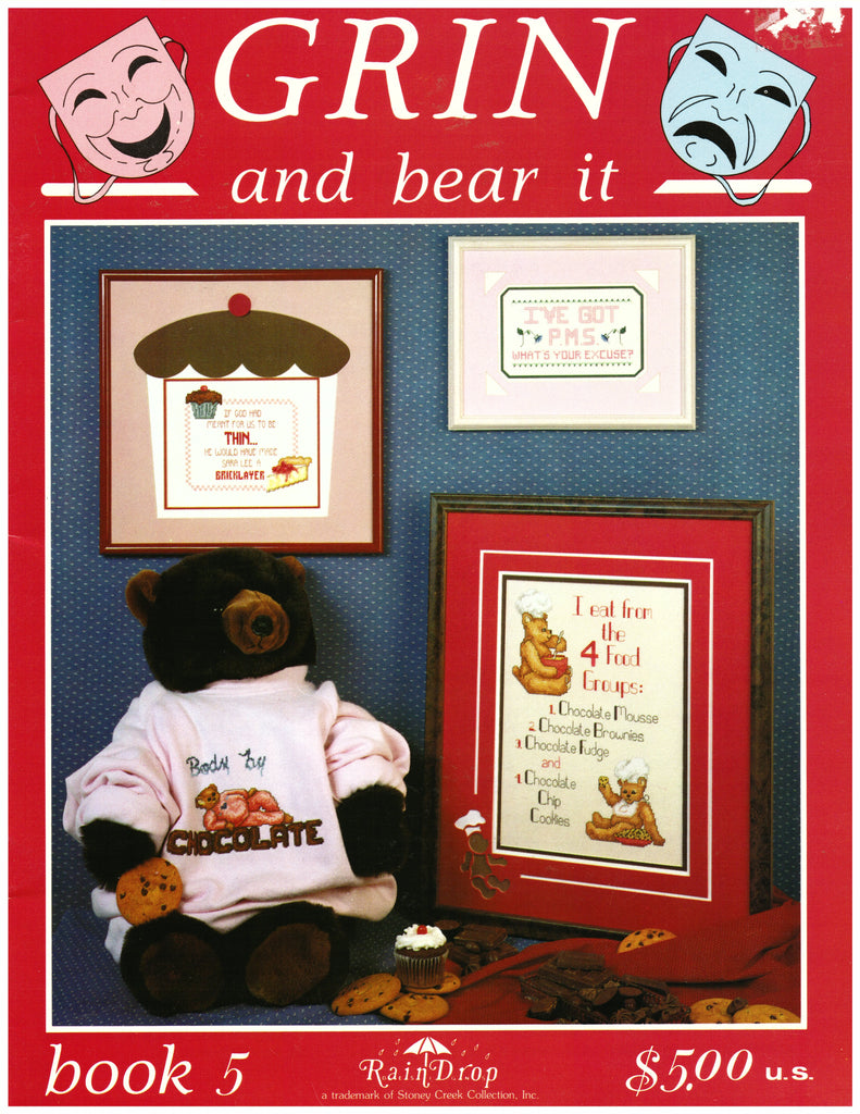 Grin and Bear it Cross Stitch Pattern Book - Hoglumps