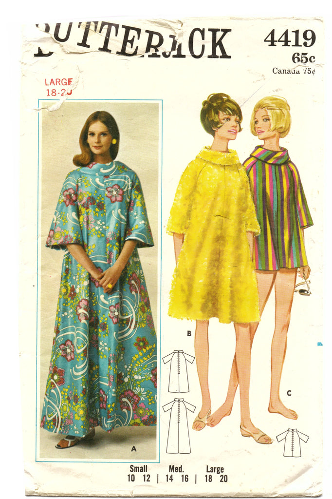 Butterick 4419 Cover-Up Sewing Pattern - Hoglumps